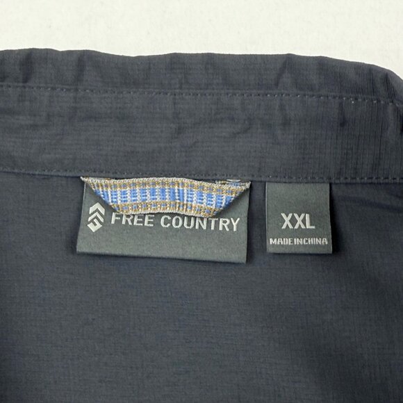 NWT Free Country Men's Expedition Moisture Wicking Storm Gray Nylon Shirt Sz XXL - Picture 8 of 12